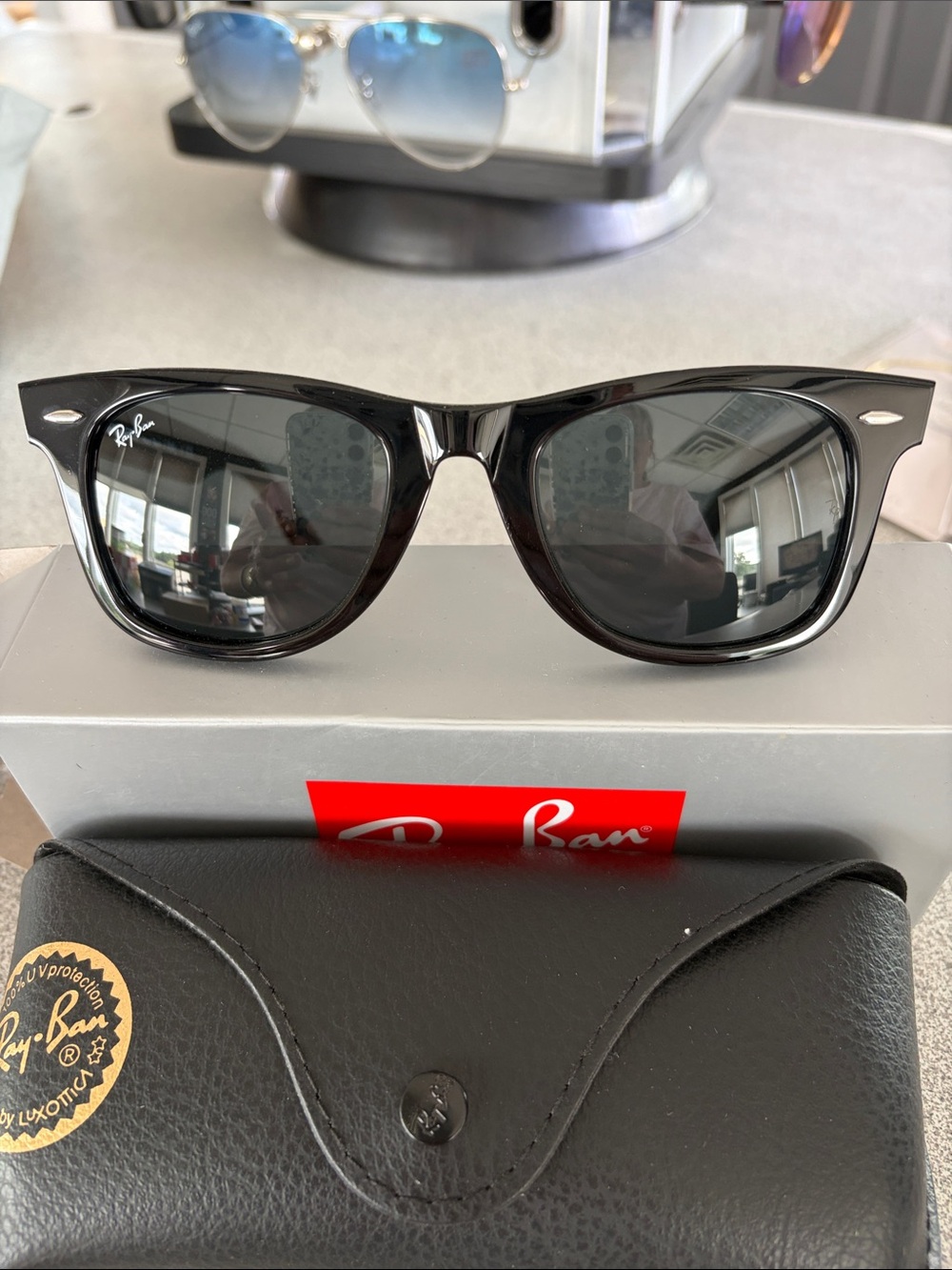 Ray-Ban Black Wayfarer-Style Sunglasses